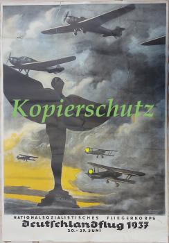 Preview: NS Fliegerkorbs Deutschlandflug 1937 Kunstdruck Poster